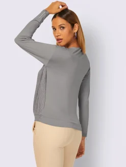 T-shirt en v fils métallisés