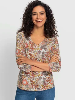 T-shirt en v viscose