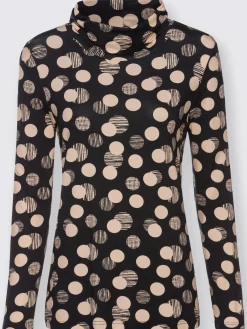 T-shirt en viscose à poids col roulé manches longues