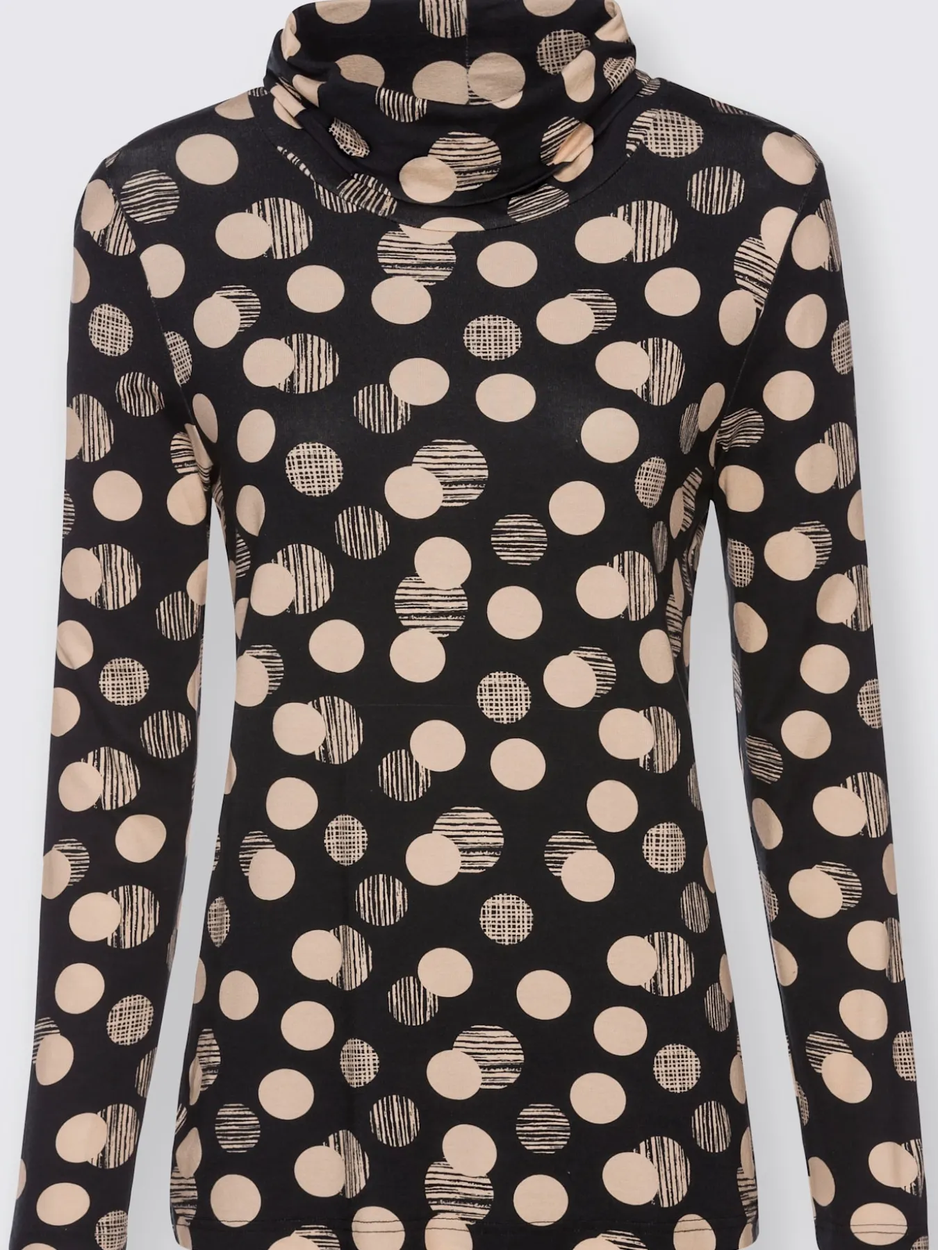 T-shirt en viscose à poids col roulé manches longues