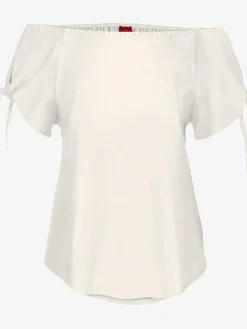 T-shirt encolure arrondie élastiquée