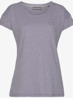 T-shirt encolure ronde avec bords côtes