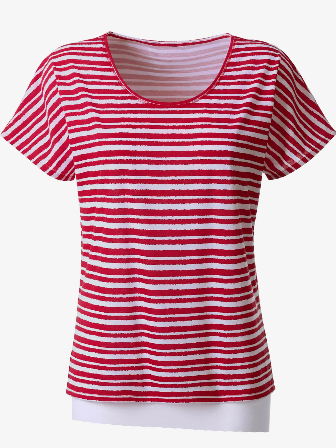 T-shirt femme col rond classique à rayures