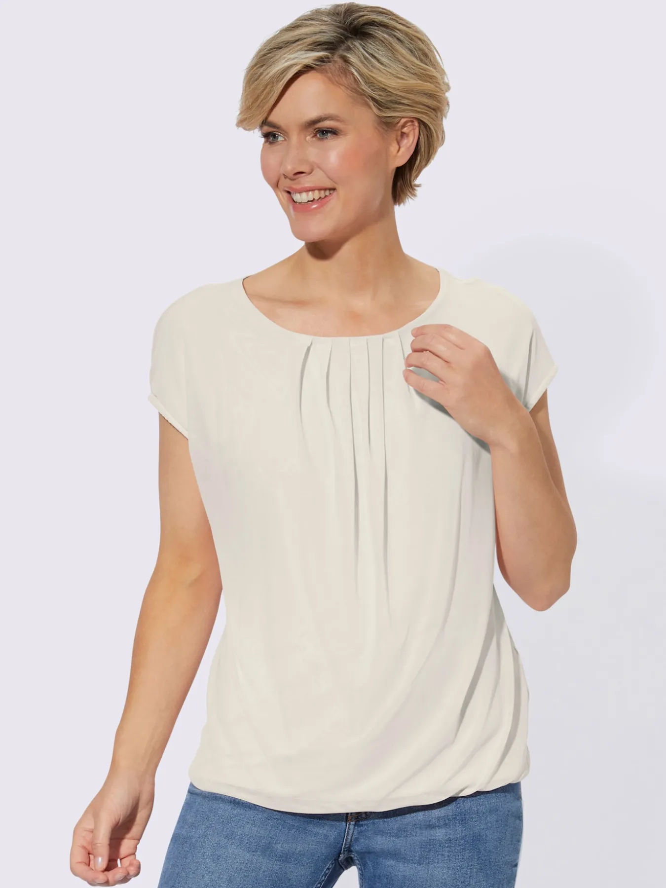 T-shirt femme élégant drapé