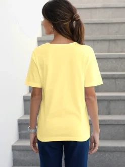 T-shirt femme simple confortable col v