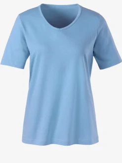 T-shirt femme simple confortable col v