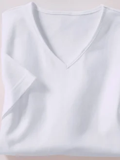T-shirt femme simple confortable col v