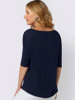 T-shirt femme simple élégant manches doublées
