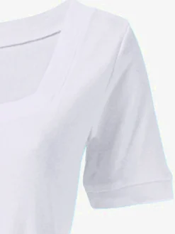 T-shirt grande encolure carrée