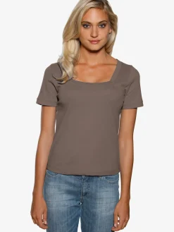 T-shirt grande encolure carrée