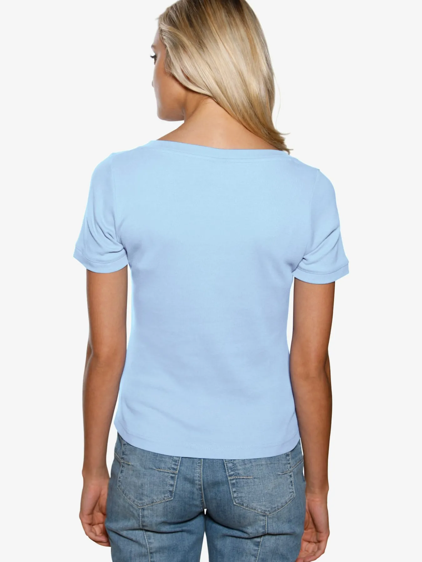 T-shirt grande encolure carrée