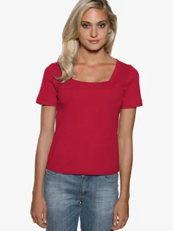T-shirt grande encolure carrée
