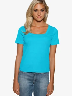 T-shirt grande encolure carrée