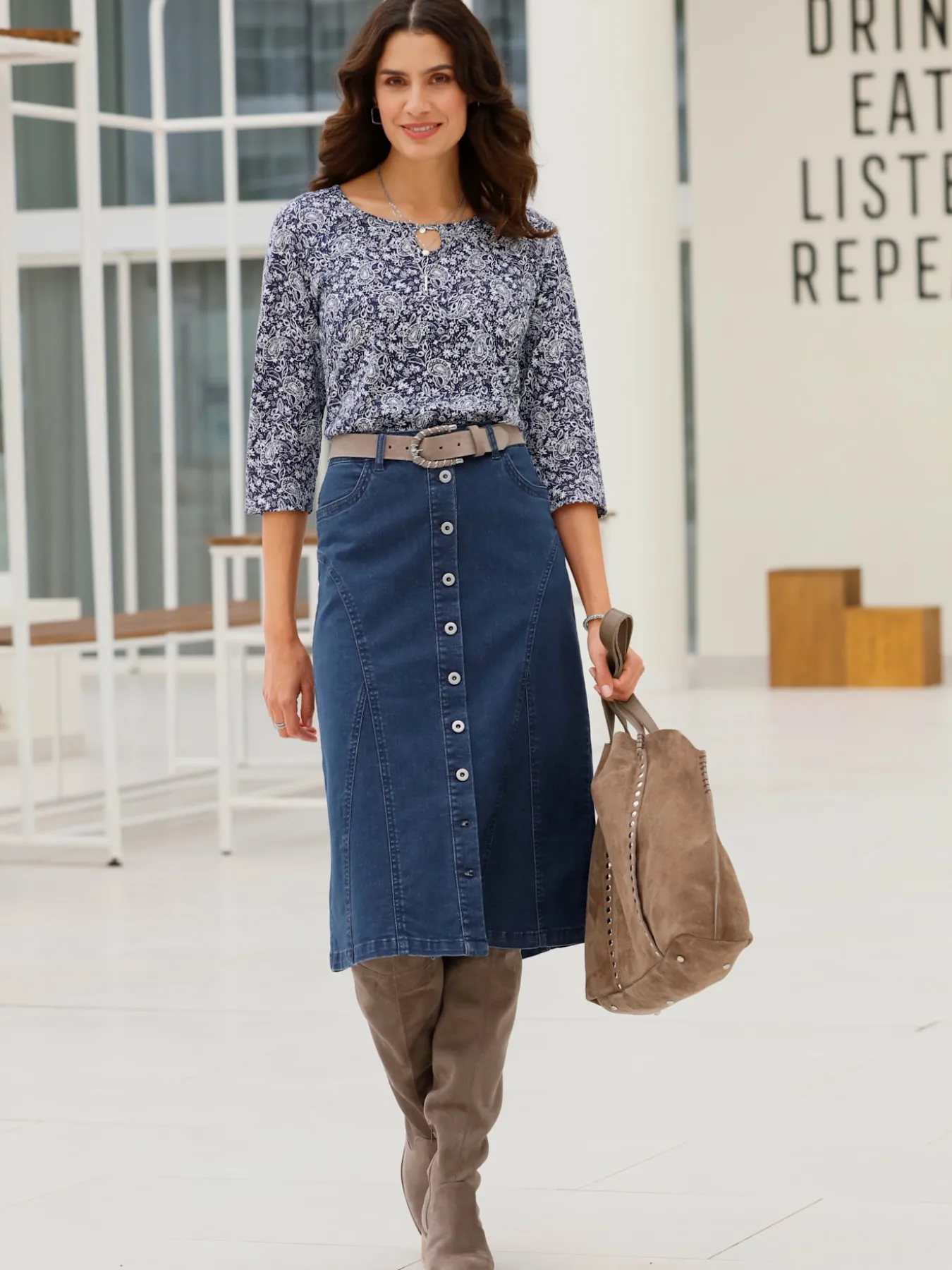 T-shirt imprimé 50% coton et 50% modal