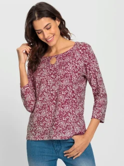 T-shirt imprimé 50% coton et 50% modal