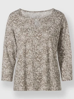 T-shirt imprimé 50% coton et 50% modal
