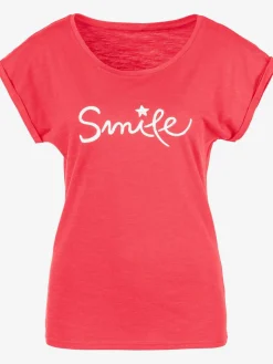 T-shirt imprimé « smile » tendance devant