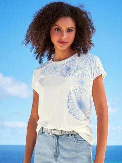 T-shirt imprimé accents brillants
