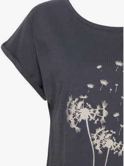 T-shirt imprimé fantaisie « pissenlit » devant