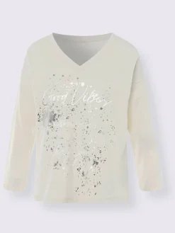 T-shirt imprimé imprimé feuille brillant