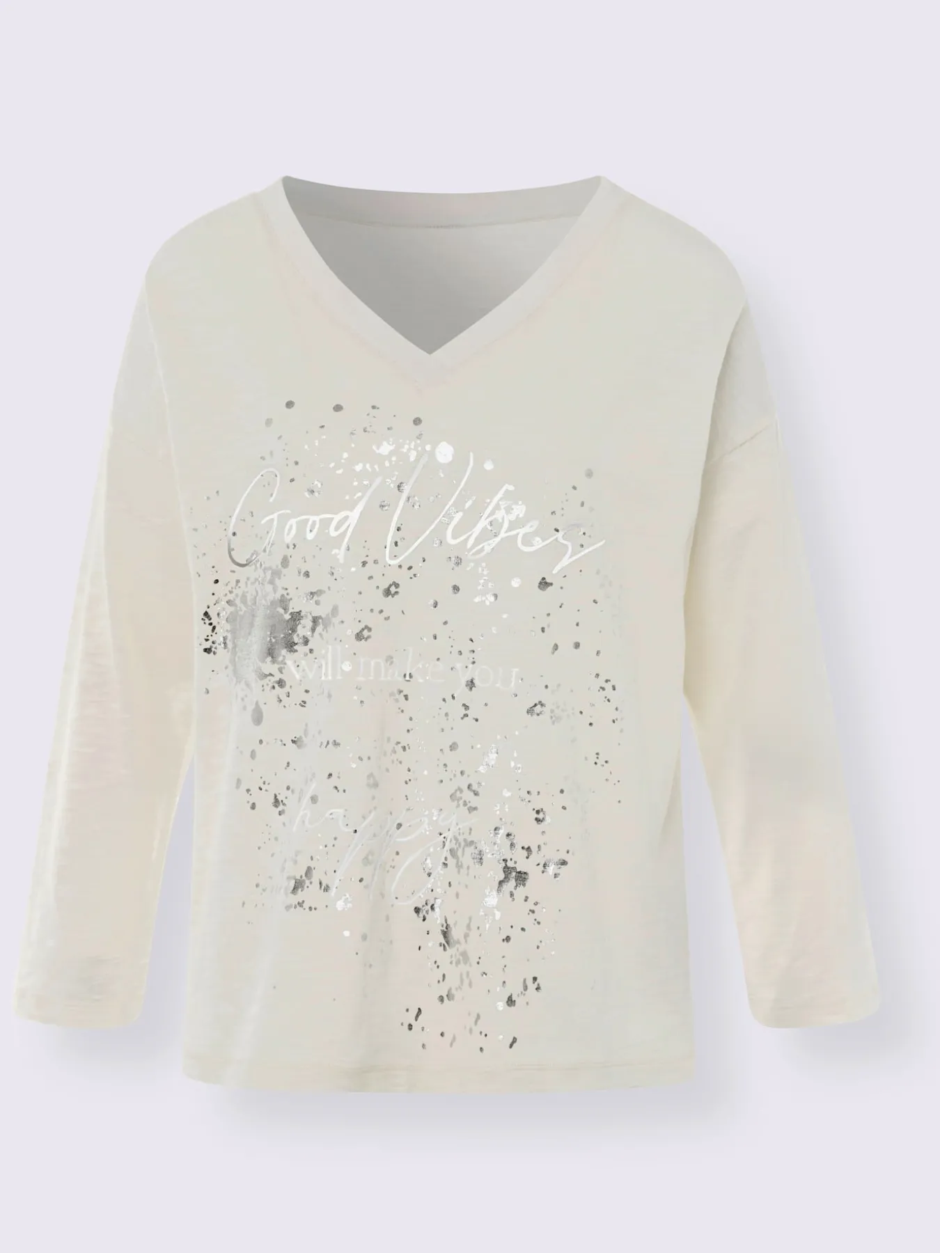 T-shirt imprimé imprimé feuille brillant