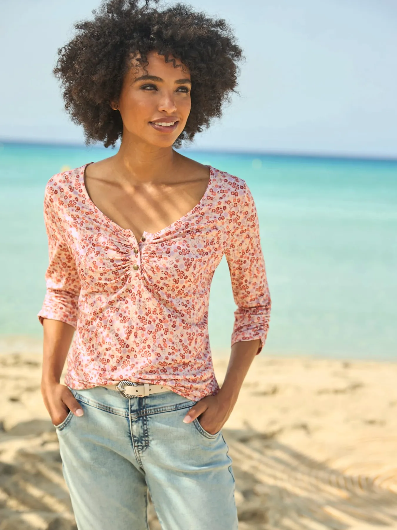 T-shirt imprimé imprimé mille fleurs