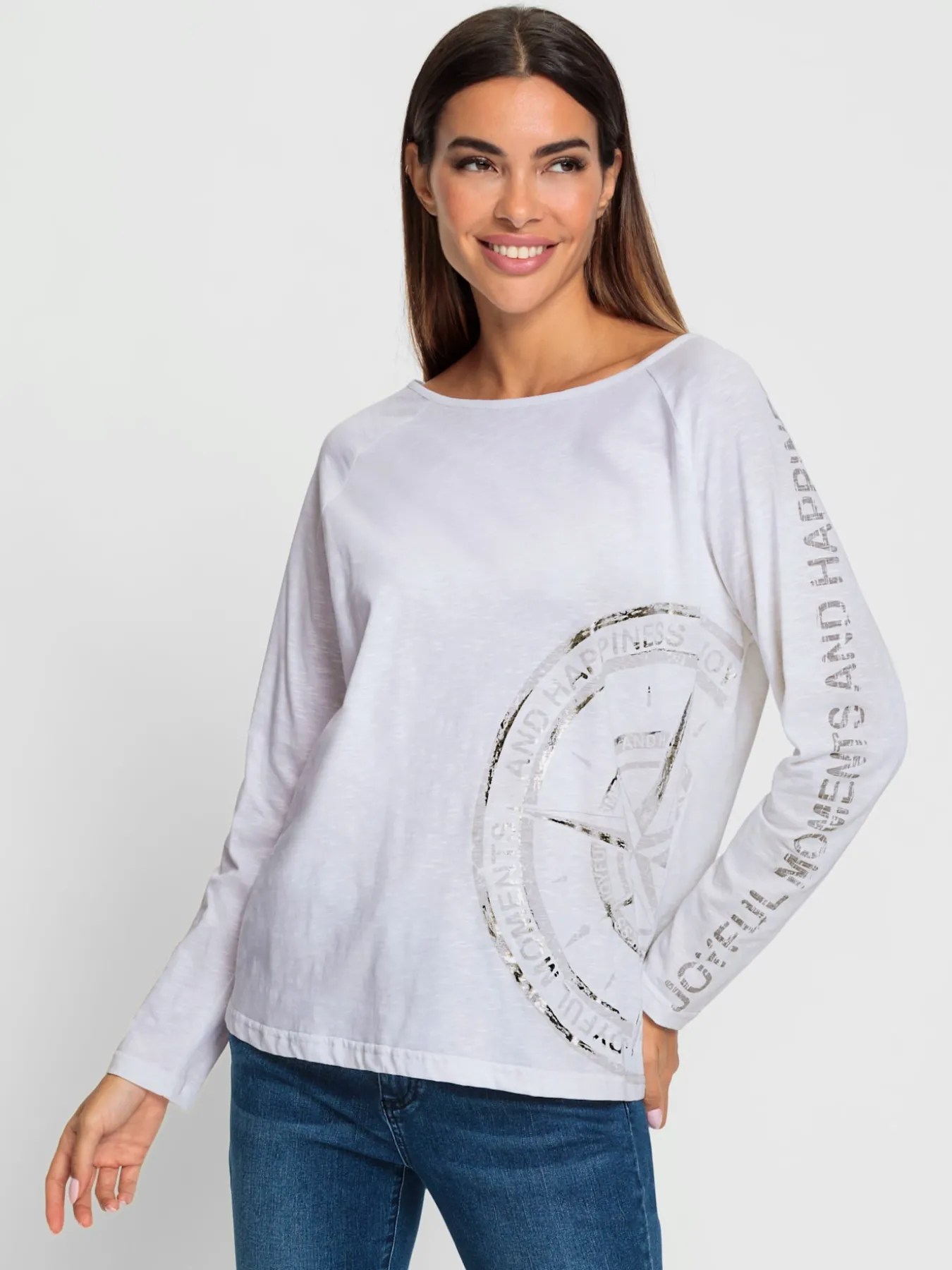 T-shirt imprimé joli imprimé feuille devant