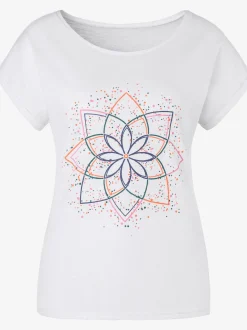 T-shirt imprimé mandala floral
