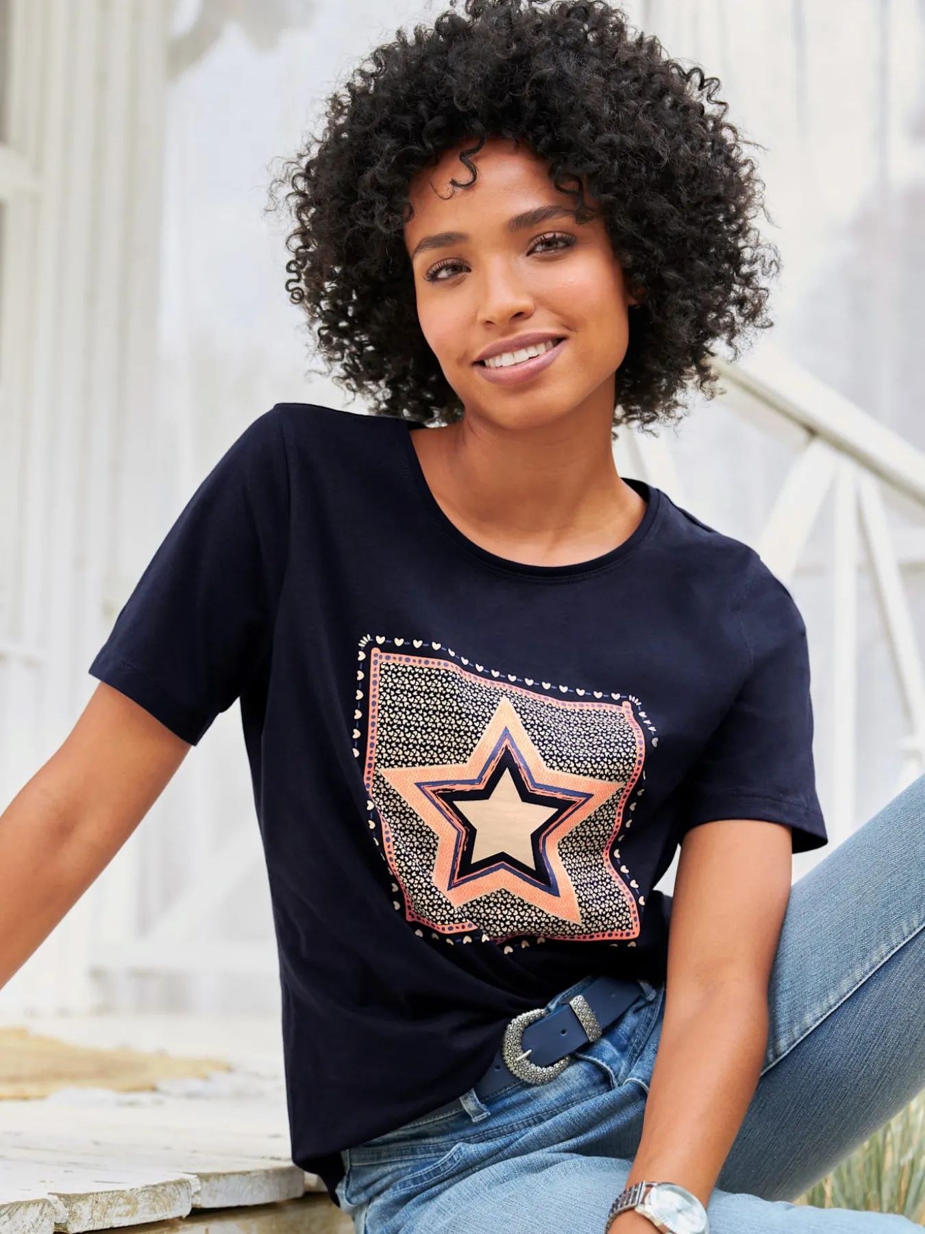 T-shirt imprimé pur coton
