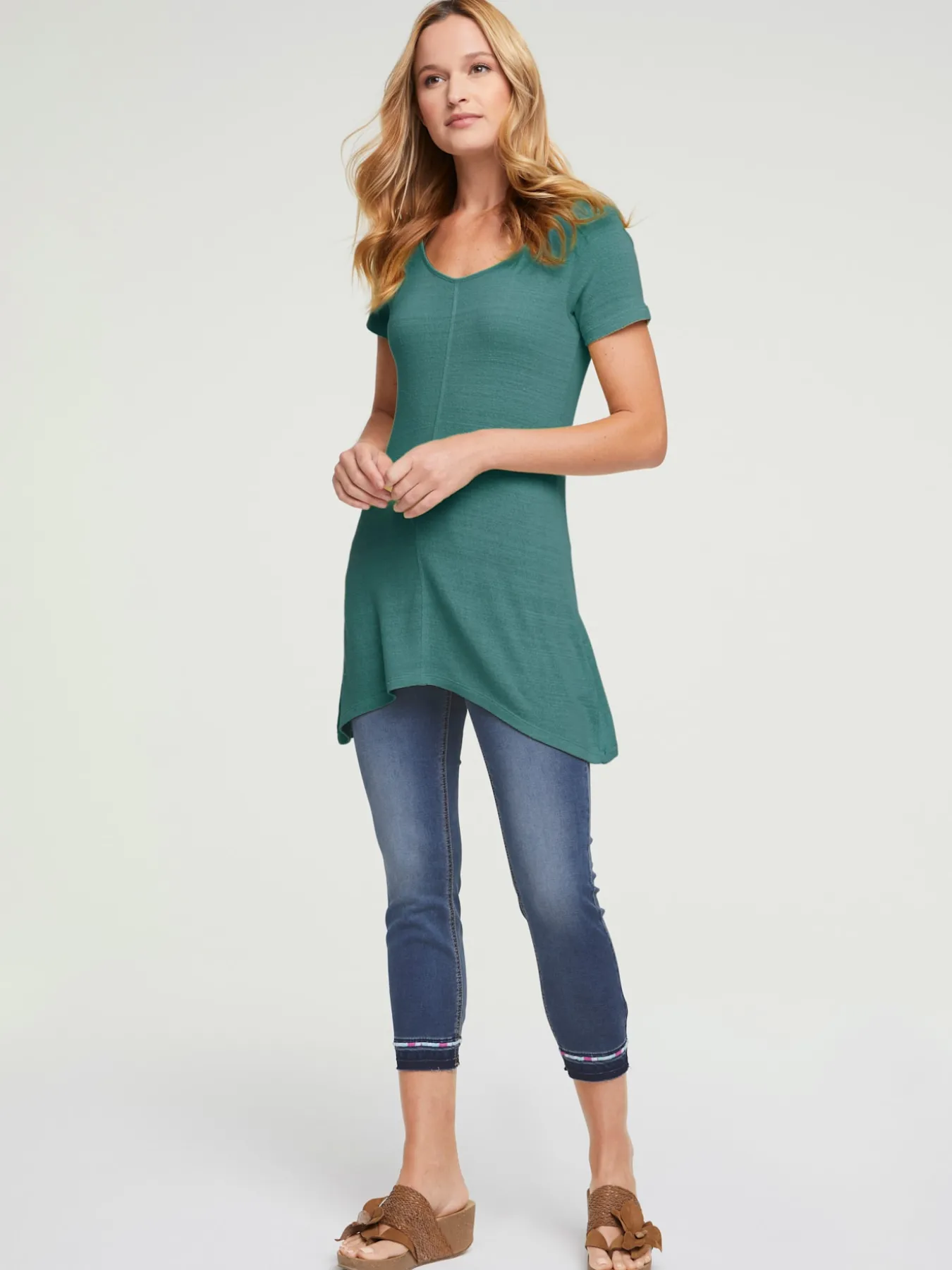 T-shirt long coupe évasée tendance