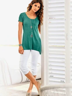 T-shirt long coupe évasée tendance