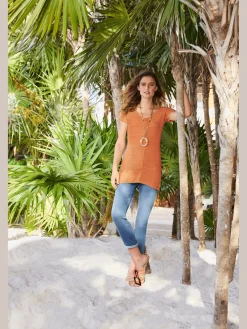 T-shirt long coupe évasée tendance