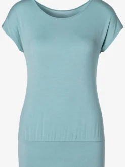 T-shirt long large ceinture à l'ourlet pour un port long ou court plissé