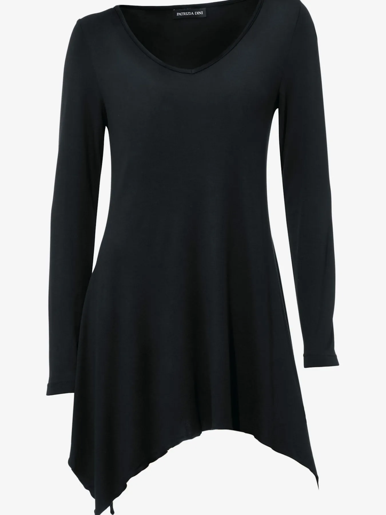 T-shirt long pointes tendance à la finition