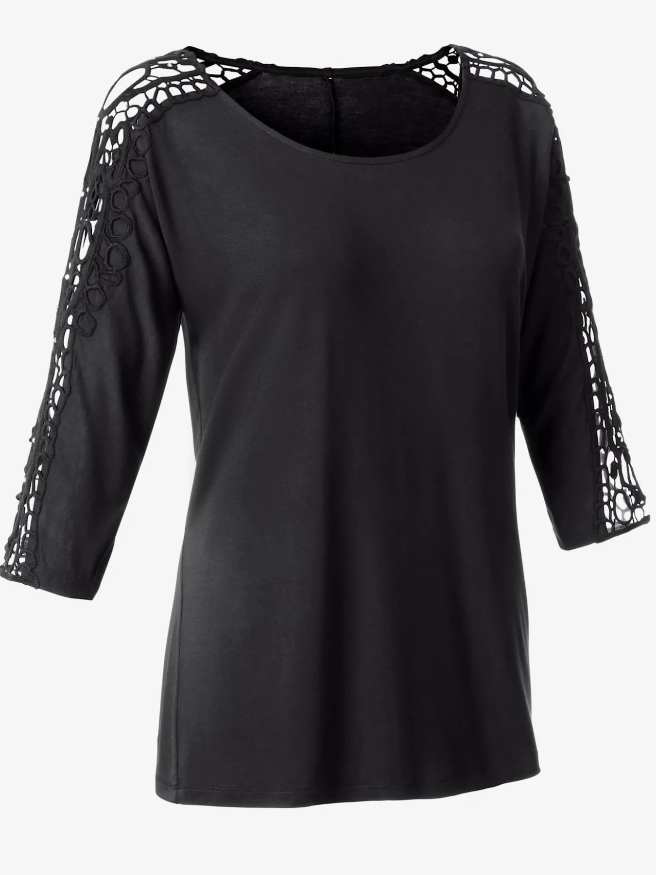 T-shirt manches 3/4 détails fantaisie bohèmes