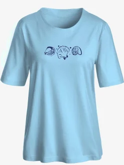 T-shirt manches courtes col rond imprimé coquillages