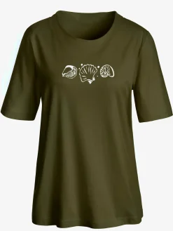 T-shirt manches courtes col rond imprimé coquillages