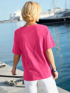 T-shirt manches courtes col rond imprimé coquillages