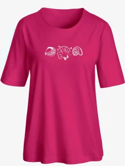 T-shirt manches courtes col rond imprimé coquillages