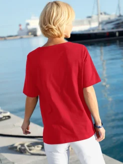 T-shirt manches courtes col rond imprimé coquillages
