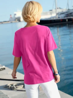T-shirt manches courtes col rond imprimé coquillages