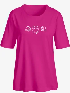 T-shirt manches courtes col rond imprimé coquillages