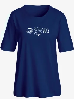T-shirt manches courtes col rond imprimé coquillages