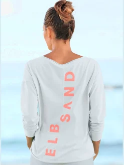 T-shirt manches longues large encolure ronde