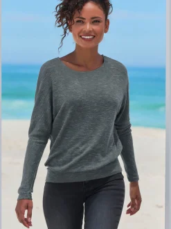 T-shirt manches longues manches chauve-souris longues