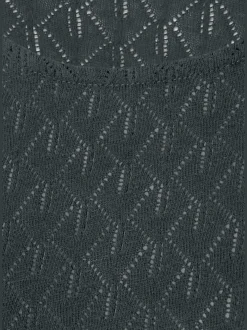 T-shirt manches longues tricot fin ajouré
