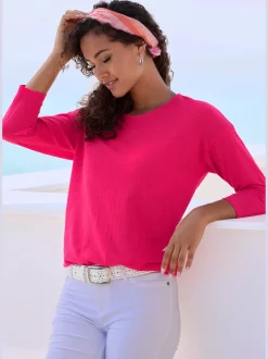 T-shirt manches longues tricot structuré tendance