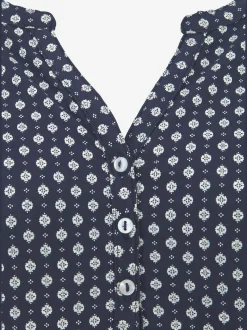 T-shirt patte de boutonnage avec boutons légèrement brillants