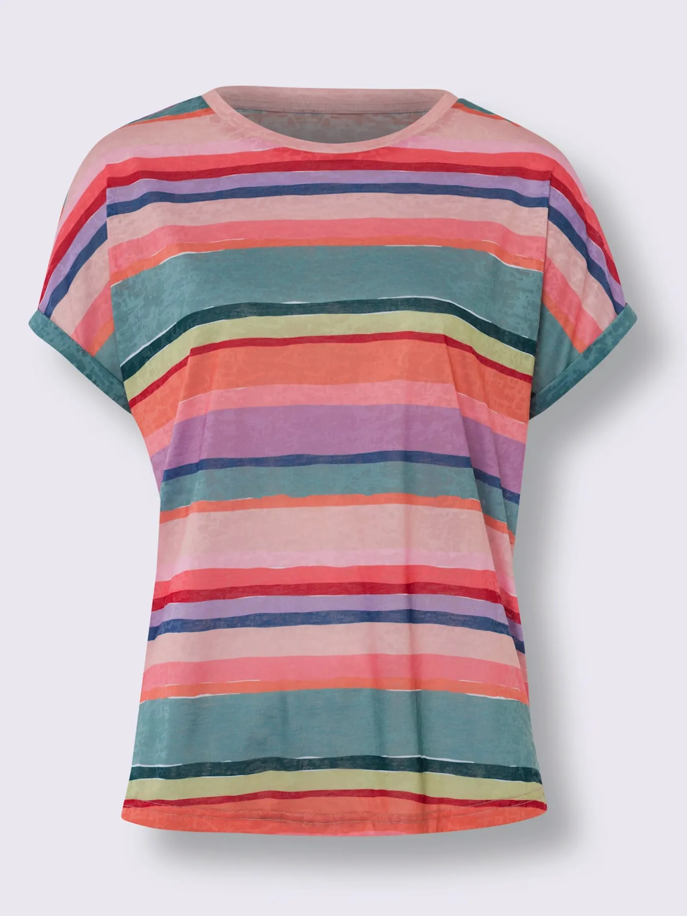 T-shirt séduisant motif à rayures