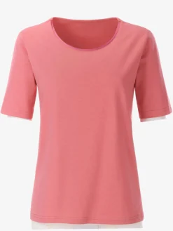 T-shirt simple avec effet brillant sur encolure